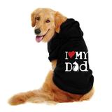 Dog Pet Pullover Small Cat Dog Outfit Winter Warm Hoodies Cute Puppy Sweatshirt Pet Apparel Clothes A2-Black 7X-Large