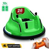 Bumper Car for Kids 12V with Remote Control Flashing Lights Music DIY Stickers for 1.5-6 Years Old Baby Toddlers Children Electric Ride on Cars Vehicle Toys 66 LBS Weight Capacity Conform to ASTM Te