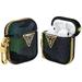 WEISHIJIE Case for AirPods 1 AirPods 2 Leather AirPods Case Net Design Electroplating Metal Buckle for Men with Gift