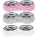 Rhinestone Dog Bowls Stainless Steel Double Food Water Feeder Pet Supplies for Puppies Pink