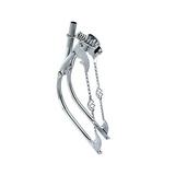 Chrome 26 Bike Bent Spring Fork 1 with Twisted Wing Cage Bars. For 26 bikes bicycles. bike part for Cruiser BMX Lowrider Trike bicycle Parts