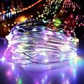 Lights Battery Operated & USB Plug-in 16.4Ft 50 LEDs 16 Color Changing String Lights with Remote Timer Waterproof 3AA Battery and USB Powered LED Twinkle Lights for Bedroom Patio Multicolor