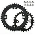 BUCKLOS 64/104 BCD Bike Chainring Set Steel CNC Alloy Double/Triple MTB Chainring 22T 24T 26T 32T 38T 42T 44T 4 Bolts Mountain Bicycle Chainrings fit 8 9 10 Speed Compatible