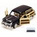 Diecast Car & Display Case Package - 1949 Ford Woody Wagon Midnight Blue - Motor Max 73260W - 1/24 Scale Diecast Model Toy Car w/Display Case