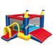 Banzai Slide N Fun Inflatable Slide & Bounce House with Soccer Net and Ball