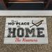 There s No Place Like Home Baseball Personalized Doormat