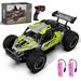 QUN FENG Remote Control Car-2WD RC Cars 22km/h Fast RC CAR Off-Road Vehicle 2.4GHz Radio Racing Cars with 2 Rechargeable Batteries Toys Gift for Boys 8-12 Years Kids Adult (Green)