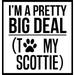 Dog Shirt Scottie Paw Print Funny Pet Love Wall Decals for Walls Peel and Stick wall art murals Black Medium 18 Inch