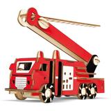 Maydear 3D Wooden Puzzles for Kids Teens and Adults-DIY Model Craft Kit - Fire Truck