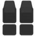 ClimaTex 4-Piece Heavy Duty Car Truck Van and SUV Automotive Floor Mats for Floor Protection Weatherproof Deep Channel No-Slip Front and Rear Floor Mats for First Row and Second Row
