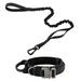 Plutus Pet Tactical Dog Collar Soft Padded Adjustable With Heavy Duty Metal Buckle Military Dog Collar With Control Handle For Medium Large and Extra Large Dogs (M Black Set)