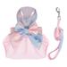 Cat Dog Harness and Leash for Walking Fashionable Puppy Cat Bow Tie Harness Ruffles Design Adjustable Soft Padded Vest for Small Dogs Kitten Puppies Easy on Jacket Spring Autumn