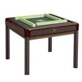 USAMJTABLE ç”µåŠ¨éº»å°†æ¡Œ Coffee Color 4-Legged Style Automatic Mahjong Table with 40mm No Numbers Tiles (Green+Blue) Chinese/Filipino/American Style All Fit No More Shuffling More Rounds
