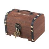 Vintage Treasure Storage Box hoggy Bank Organizer Saving Box Case with Lock for Home