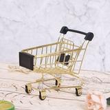 JETTINGBUY Mini Shopping Cart Trolley Home Office Sundries Storage Ornaments Children s Toy