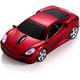 MANCHE 2022 Sports Car Computer Mouse [Updated] with LED Headlights 1600 DPI 2.4 GHz Wireless Mouse for PC & Mac Red