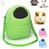Gustave Portable Breathable Pet Hamster Travel Warm Bag Small Animals Carrier Guinea Pig Hedgehog Squirrel Carry Pouch Outgoing Bag Green M