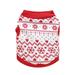 Christmas Pet Sweater Dog Cat Two-Legged Clothes Teddy Hiromi Bichon Small Dog Clothes Red Snowflake