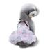 iOPQO Pet Sweater new pet Pet Dog Bottoming Rose Print Dress Clothes Cat Lace Breathable Dress Pink S