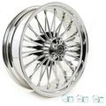 Chrome 18 x5.5 Fat Spoke Rear Wheel Rim Tubeless for Harley touring 84-08 Fatboy 08-17 softail Dyna