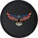 Black Tire Covers - Tire Accessories for Campers SUVs Trailers Trucks RVs and More | Eagle American Flag USA Black 31 Inch