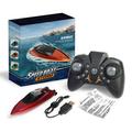 2.4G Electric Remote Control Mini Boat with Double Propeller USB Rechargeable Model Vehicles Birthday Gift for Kids Red