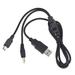 AOKID 2 in 1 USB Data Transfer Cable 2 in 1 USB Charger Charging Data Transfer Cable for Sony PSP 2000 3000 to PC