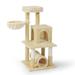 CAPHAUS Cat Tower for Indoor Cats Modern Cute 40-Inch Small Cat Tree with Widened Perch for Large Cats Kittens Multi-Level Cat Activity Tree with Scratching Posts Tunnel Basket Cat Cave Condo