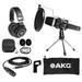 AKG D5 C PC Podcasting Podcast Bundle w/ Microphone+Stand+Headphones