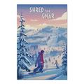 Shred the Gnar Snowboarding (19x27 inches Premium 500 Piece Jigsaw Puzzle for Adults and Family Made in USA)