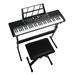Glarry Beginner 61 Keys Keyboard Piano with Stand Bench Headphones Microphone