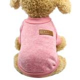 Fashnice Puppy Fashion Sweater Plush Soft Shirts Breathable Two-legged Jumper Pet Supplies Autumn Winter Pink 2XL