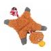 Dog Toys for Puppy Dog Crinkle Squeaky Dog Chew Toys Duck Plush Dog Toy with Rope Knots for Small Dogsï¼ˆDuckï¼‰ Brown 12