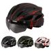 Cheers.US Unisex Men Women Adult Ultralight Adjustable Bicycle Cycling Bike Helmet with Removable Goggles for Outdoor Sports Mountain & Road Bicycle