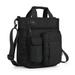 harmtty Business Men Multi Pocket Zipper Tote Briefcase Crossbody Shoulder Laptop Bag Black