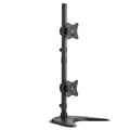 Tripp Lite Dual Vertical Flat-screen Desk Mount Monitor Stand Clamp Swivel Tilt 15 To 27 Flat Screen Displays - Mounting Kit (desk Mount) - For 2 Lcd Displays - Metal - Black - Screen Size: 15 -27