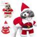GustaveDesign Dog Christmas Santa Claus Coat Funny Pet Cosplay Costume with a Cap Puppy Fleece Warm Jumpsuit Coat Xmas Suit (XL Size)