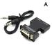 HDMI-compatible Female to VGA Male Converter with Audio Adapter Signal Output N4T5