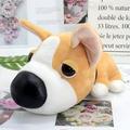 Dqacd Puzzle Cloth Art Plush Toy Big and eyed Dog To Help Baby Comfort Sleeping Ornaments