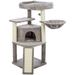 TRIXIE Adriana Plush & Sisal 2-Level 41.7 Cat Tree with Scratching Posts & Condo Gray