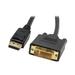 Nippon Labs DP-DVI-3 3 ft. DP DisplayPort Male to DVI-D Male Converter Cable Black - DP to DVI Adapter - 1920 x 1200