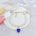 Ayyufe Pet Collar Dress Up Faux Pearl Design Long Lasting Pet Cat Imitation Pearl Necklace with Pendant Decor