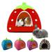 Meidiya Cute Strawberry Small Pet Bed for Hamster Guinea Pig Rabbit Dog Cat Chinchilla Hedgehog Bird Small Animal Pet Bed House Hideout Cage Accessorie