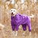 Pet Dog Raincoat Reflective Waterproof Zipper Clothes High Neck Hooded Jumpsuit for Small Big Dogs Overalls Rain Cloak Labrador