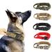 Deago Tactical Dog Collar Military Dog Collar Adjustable Nylon Dog Collar Heavy Duty Metal Buckle with Handle for Dog Training (Red L)