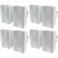 8 Rockville WET-6525W 6.5 70V Commercial Indoor/Outdoor Wall Speakers in White