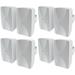 8 Rockville WET-6525W 6.5 70V Commercial Indoor/Outdoor Wall Speakers in White