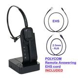 Wireless Headset Polycom Soundpoint IP 320 321 330 331 335 430 Desk Office Phone Call Center Headset with Polycom EHS Cord