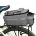 Bicycle Bag Insulated Trunk Cooler Pack Cycling Bicycle Rear Rack Storage Luggage Pouch Reflective MTB Bike Pannier Shoulder Bag Black/Gray