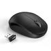 Wireless Mouse 2.4G Noiseless Mouse with USB Receiver Portable Computer Mice for PC Tablet Laptop Notebook Black